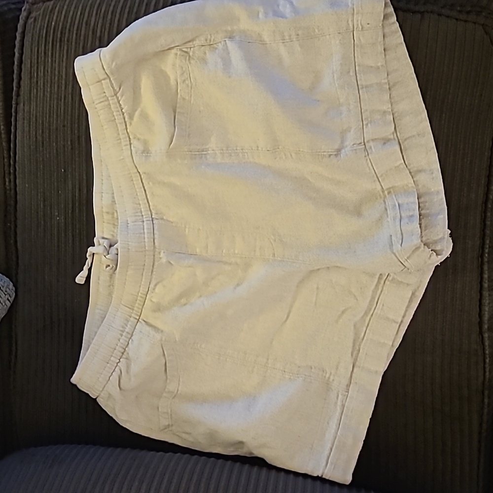 Linen-blend shorts
